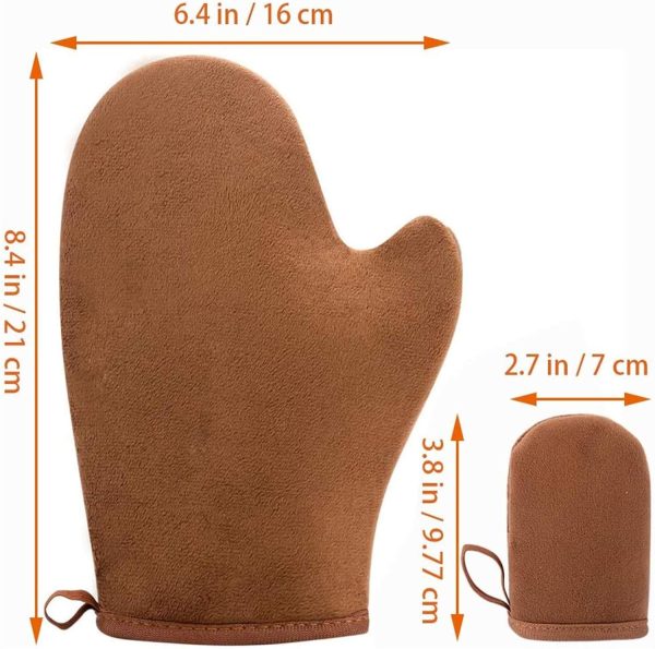 ⁦Joyzzz Self Tanning Mitt, Self Tanner Mitt Applicator for Reusable, Self Tanning Glove with Thumb, Spray Tan Mitt for Washable, Sunless Tanning Mitt, Self Tanner Mits for Self Tan⁩ - الصورة ⁦2⁩