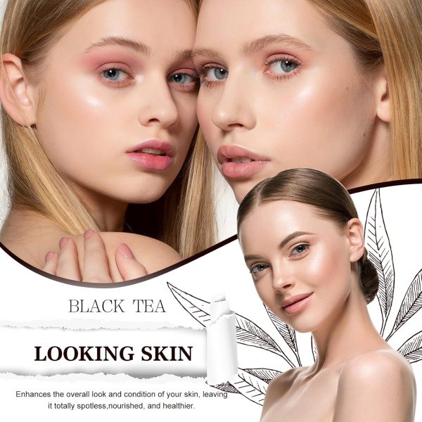 ⁦Mazinreem Black Tea Extract Cleansing Mask - Black Tea Face Mask, Extract Cleansing Mask, Lift and firm skin, Reduce fine lines & acne, Eliminate age spots, Remove blackheads, Black Tea Mask⁩ - الصورة ⁦3⁩