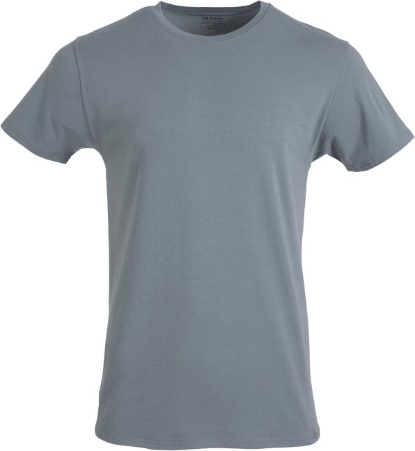 ⁦Gildan mens Cotton Stretch Crew T-Shirt Underwear (pack of 3)⁩ - الصورة ⁦3⁩