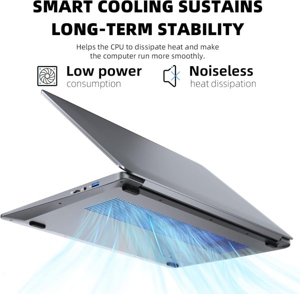 ⁦SGIN 15.6 Inch Laptop Computer, Celeron N5095A Processor, Windows 11 Laptop, DDR4 12GB SSD 512GB, 1920x1080 FHD, 7000mAh, USB 3.2, BT5.0, Type-C, Traditional Laptops for Business Student⁩ - الصورة ⁦4⁩