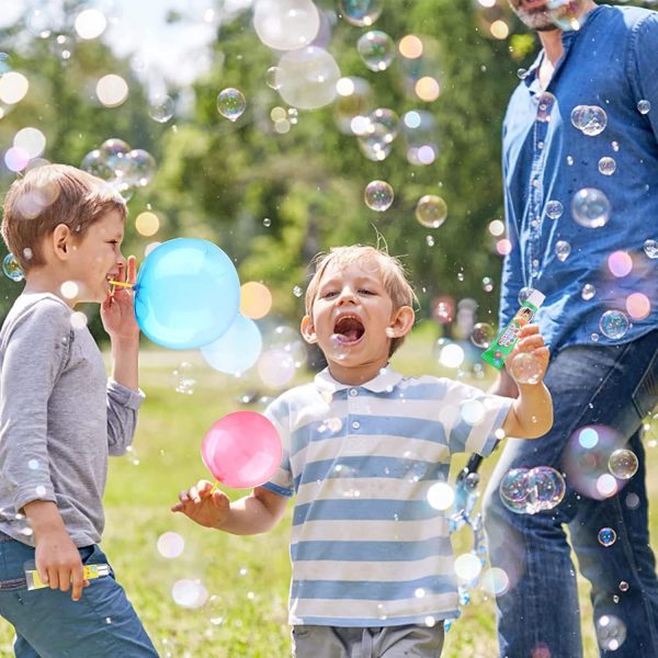 ⁦MAKINGTEC 20PCS Blow Plastic Bubbles Toy Set, Large Bubble Balloons Bubble Blowing Products Collection Kid-Friendly Bubble Blowing Toys for Kids Outside Party Birthday Gift Toddler Outdoor Toys⁩ - الصورة ⁦2⁩