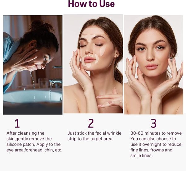 ⁦11 Pcs Forehead Wrinkle Patches for Women,Frownies Forehead Facial Patches Anti Wrinkle Tape⁩ - الصورة ⁦7⁩