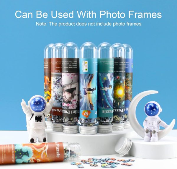 ⁦Mini Jigsaw Puzzles for Adults 234 Pieces (8 Packs) Small Jigsaw Puzzle Test Tube Puzzle Challenging Micro Puzzle Difficult Tiny Puzzle Home Decor Entertainment 6x4in⁩ - الصورة ⁦6⁩