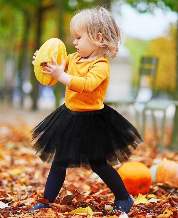 ⁦3Layered Tulle Tutu Skirt, Girl With Bow, Ballet Dress Up Kids Tutu Skirt⁩ - الصورة ⁦8⁩