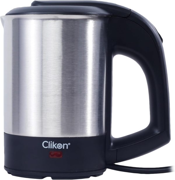 CLIKON STAINLESS STEEL KETTLE- 0.5 LITRE 1500W SMART POWER -OFF TECHNOLOGY ●304 STAINLESS STEEL HEATING PLATE - CK5132