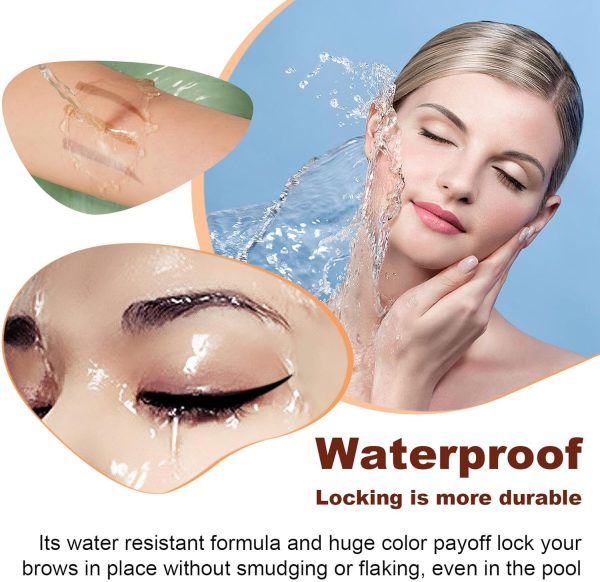 ⁦Brow Tattoo Peel off Tint, Brow Tattoo Peel off Tint, Peel off Tattoo Eyebrow Gel, Brow Tattoo Tint Gel Peel off Anjoize, Naturally Filled Brows With eyebrow card⁩ - الصورة ⁦3⁩