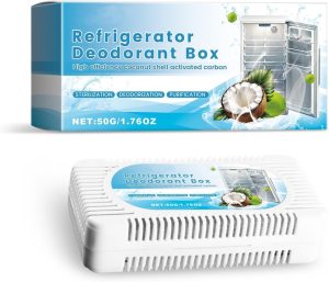 NALACAL Refrigerator Deodorant Box, Fridge Deodorizer Absorbent, Household Adsorption Purification Space Eliminates Odors, Fridge Odor Eliminator for Freezers, Coolers, and Lunch Boxes