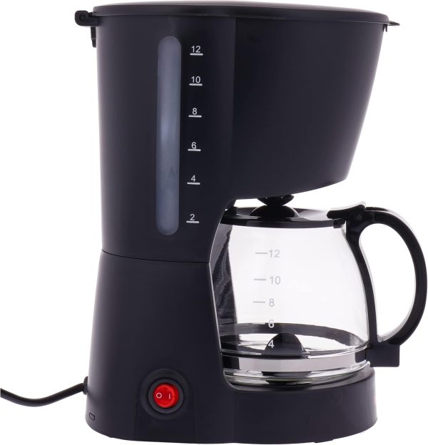 ⁦Koolen 750W Coffee Maker With Filter, 1 Litre Capacity, Black⁩ - الصورة ⁦4⁩