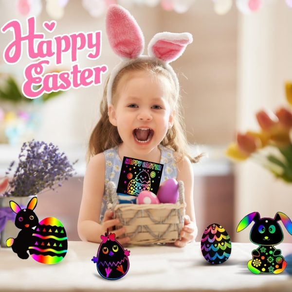⁦DMG TECH Crafts For Kids, Rainbow Scratch Mini Art Notes, 100 Magic Scratch Paper Note Cards, Arts Crafts DIY Party Favor Supplies for 3-11 Years Girls Boys, Arts and Crafts For Kids⁩ - الصورة ⁦4⁩