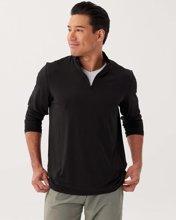 ⁦Real Essentials 3 Pack: Men's Active Dry-Fit Quarter Zip Long Sleeve Outdoor Athletic Performance Pullover⁩ - الصورة ⁦6⁩