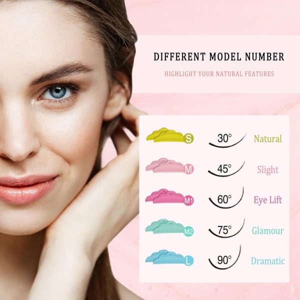 ⁦Azonee Lash Lift Kit, Eyelash Perm Kit, Professional Premium Lash Lifting Kit with Whole Tools, Lash Curling Eyelash Extension Set, Semi-Permanent Curling Perming Wave Suitable for Salon at Home⁩ - الصورة ⁦5⁩