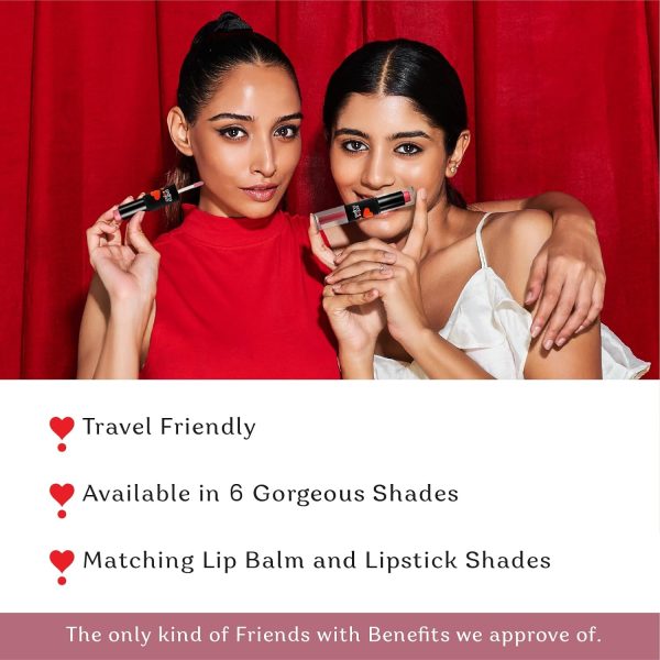 ⁦Color Cupid 2 in 1 Tinted Lip Balm + Liquid Lipstick | Intense color pay off & moisturization | Infused with Hyaluronic Acid & Jojoba Oil | Friends with Benefits | Nude & Play⁩ - الصورة ⁦5⁩