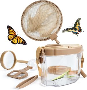 KASTWAVE Children's Bug Discovery Kit, Kids Outdoor Explorer Kit with Bug Collector, Telescopic Net, Viewer & Carrying Strap - Great Science Gift for Young Explorers