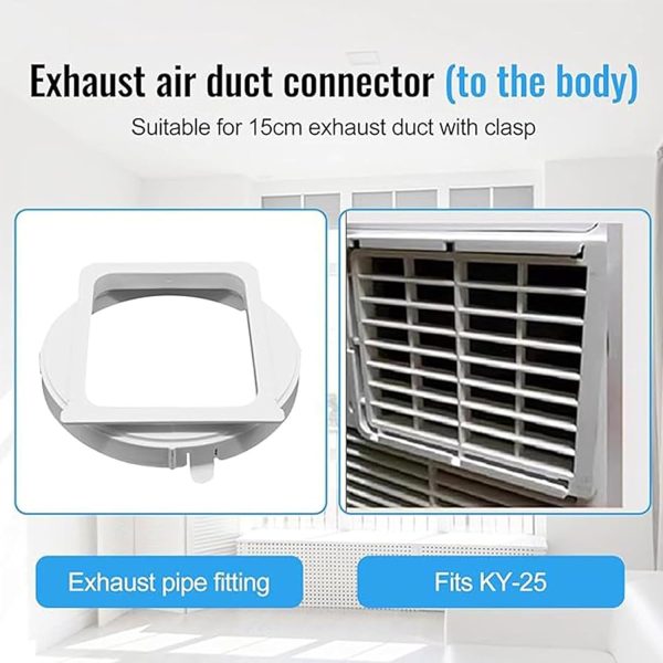 ⁦Portable AC Exhaust Hose Coupler | Air Conditioner Port Connector | Venting Exhaust Coupler Replacement Accessories for Vehicle Portable AC Home⁩ - الصورة ⁦5⁩