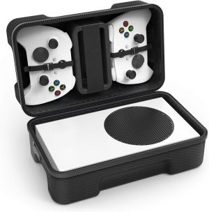 SHBC Hard Carrying Case Compatible with Xbox Series S Game Console Travel Storage Bag for Wireless Controllers and Cables