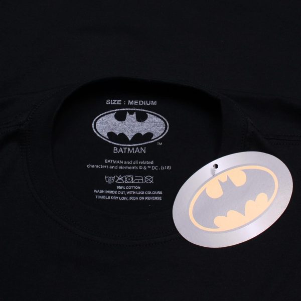 ⁦DC Comics Men's Batman Text T - Shirt⁩ - الصورة ⁦4⁩