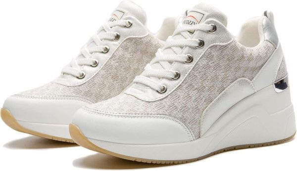 ⁦Viscozzy Hidden Heel Wedge Sneakers for Women⁩ - الصورة ⁦5⁩