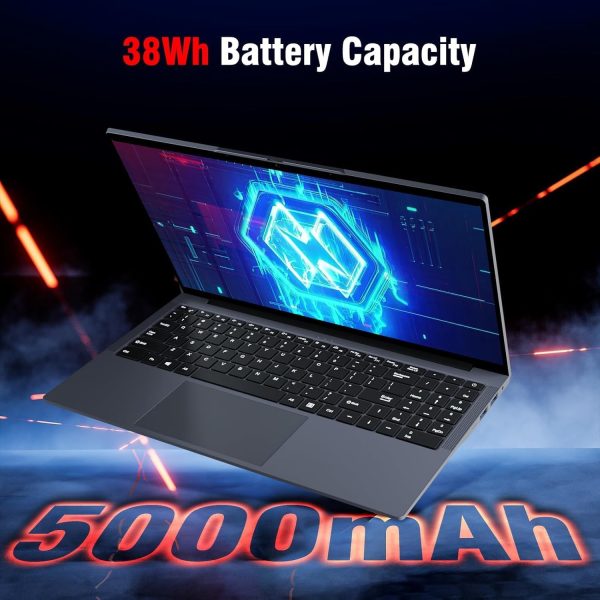 ⁦15.6 Inch Laptop, 16 GB RAM 512 GB SSD Laptop Gaming, Core i3 Laptop Up to 3.4 GHz, High Definition Screen HD 1920 x 1080 FHD IPS Notebook, with WiFi 5 HDMI, USB-3.0, Type-C⁩ - الصورة ⁦6⁩