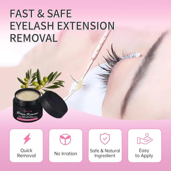 ⁦Beauty7 Lash Remover Cream 15g, Eyelash Extensions Remover Cream Safe Adhesive Bonder Eeylashes Glue Remover Fast Dissolution Low Irritation Eyelash Extension Supplies⁩ - الصورة ⁦3⁩