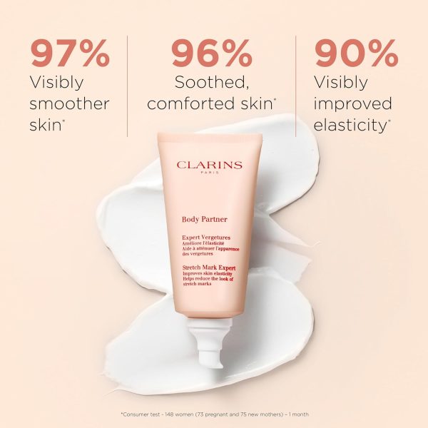 ⁦Clarins, Expert Ounce, Clarins Body Partner Stretch Mark Cream, 5.8 Fl Oz (3380810277807)⁩ - الصورة ⁦2⁩
