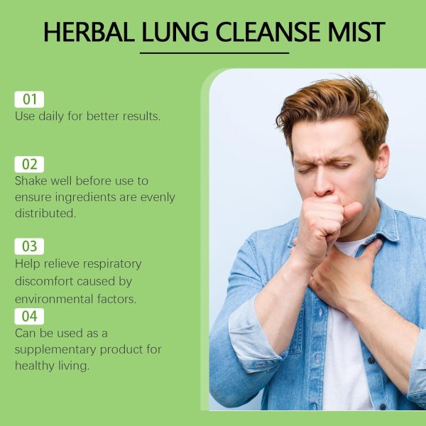 ⁦Herbal Lung Cleanse Mist, Azonee Natural Respiratory Support & Airway Purification Spray, 2pcs (30ml Each), Easy-to-Use Herbal Lung Care Essence for Daily Use⁩ - الصورة ⁦6⁩