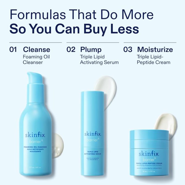 ⁦Skinfix Triple Lipid-Peptide Cream Mini - 0.5 oz - Rich Face Moisturizer to Instantly Hydrate & Restore Dry, Sensitive Skin - Non-Comedogenic, Fragrance Free, Vegan, Cruelty Free⁩ - الصورة ⁦7⁩