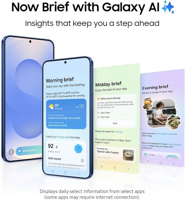 ⁦SAMSUNG Galaxy S25+ Cell Phone, 512GB AI Smartphone, Unlocked Android, AI Camera, Fast Processor, ProScaler Display, Long Battery Life, 2025, Mint (International Version)⁩ - الصورة ⁦3⁩