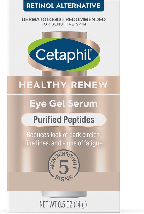 ⁦Cetaphil Healthy Renew Hydrating Eye Gel Serum 0.5 Oz, 24Hr Under Eye Cream for Anti Aging, Reduces the Appearance of Dark Circles and Wrinkles, Retinol Alternative Peptide Serum, For Sensitive Skin⁩ - الصورة ⁦11⁩