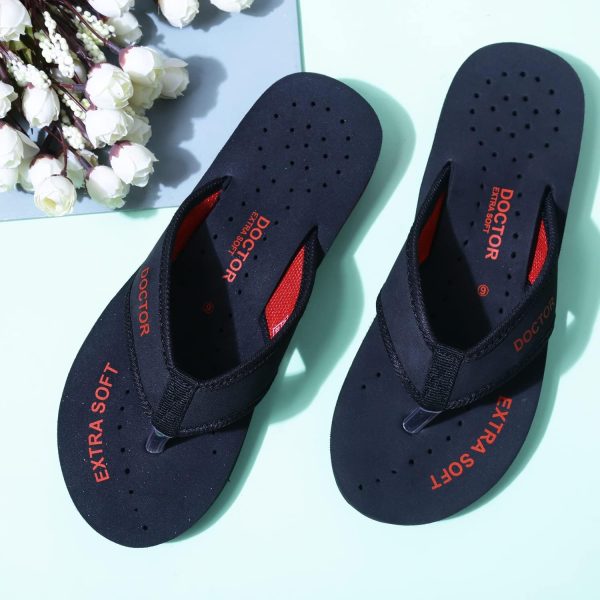 ⁦DOCTOR EXTRA SOFT Doctor Slippers for Women Orthopedic Diabetic Pregnancy Non Slip Lightweight Comfortable Flat Casual Stylish Dr Chappals and House Flip flops For Ladies and Girl?s D-22⁩ - الصورة ⁦3⁩