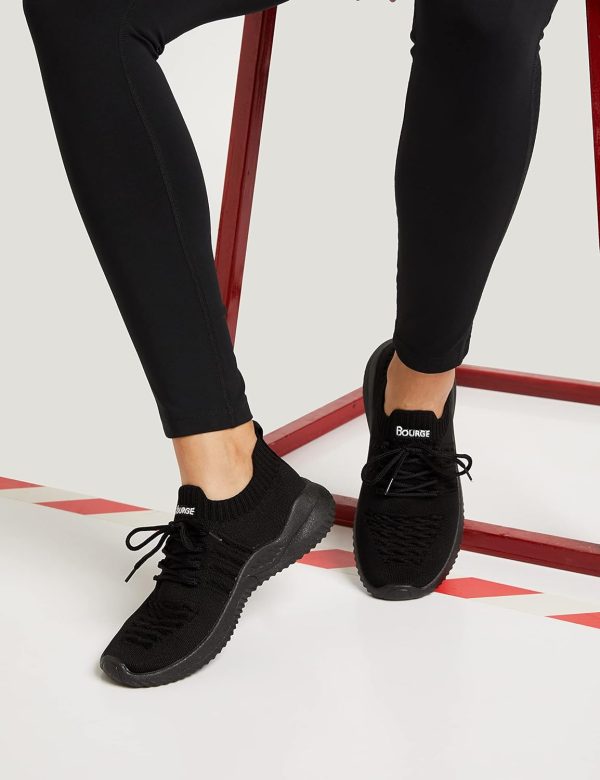 ⁦Bourge Women's Micam-504 Black Sports Shoes - 3(Micam-504-03)⁩ - الصورة ⁦10⁩