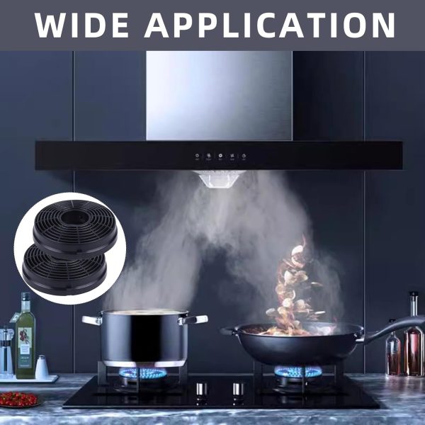 ⁦2PCS Carbon Filter For Cooker Hoods,Cooker Hood Filters,Charcoal Filters For Cooker Hood,Compatible With Hja2480 Hja2908 Lam2401 Recirculating Carbon Charcoal Filters Replacement Extractor Vent Fan⁩ - الصورة ⁦7⁩