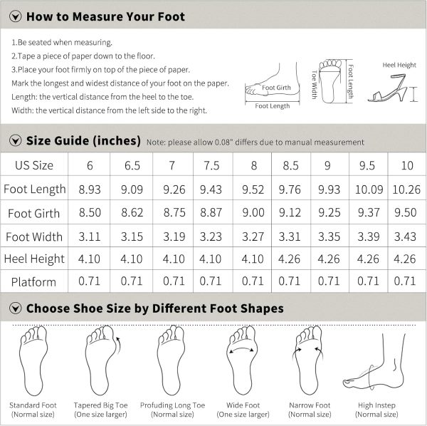 ⁦Abbleet Abbleet Platform High Heels womens Heeled Sandal⁩ - الصورة ⁦7⁩