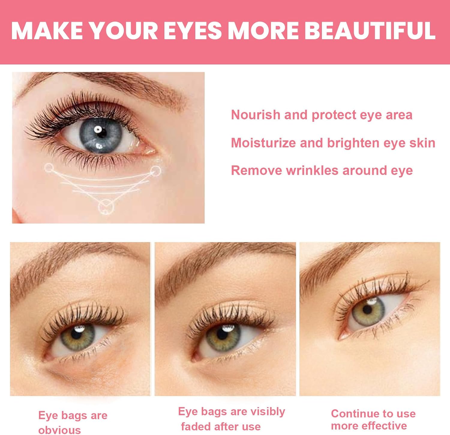 Lyaqbe Rosehip Eye Cream Stick,Brighten Eye Cream Stick,Hydrate and Moisturize Eyes Balm Stick,Reduce Fine Lines Under the Eyes,Daily Care 6 Lyaqbe Rosehip Eye Cream Stick,Brighten Eye Cream Stick,Hydrate and Moisturize Eyes Balm Stick,Reduce Fine Lines Under the Eyes,Daily Care - الصورة 6