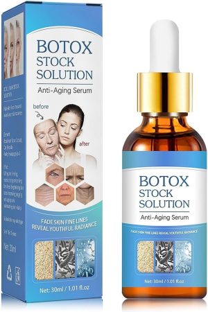 FUIN Botox Stock Solution Facial Serum, Hyaluronic Acid Face Serum for All Skin Types, Vitamin C Serum for Women, Anti Aging Serum for Men and Women, Reduce Wrinkles, Plump Skin, Firm Face(2 Pcs)