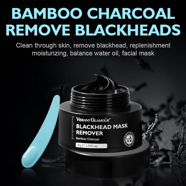 ⁦JDLYEVER Bamboo Charcoal Blackhead Mask Shrinks Pores Deep Cleansing Helps to Extract Dirt & Oil, Blackhead Removal Peel-Off Design Easy to Apply Suitable for All Skin Types Refreshing Scent⁩ - الصورة ⁦3⁩