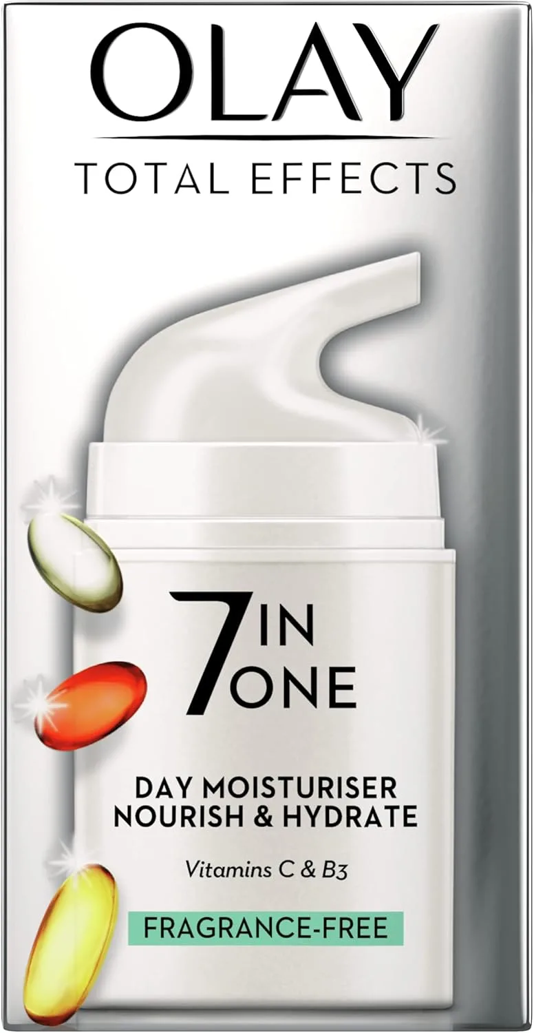Olay Total Effects 7in1 Fragrance Free Moisturiser With Niacinamide, 50ml