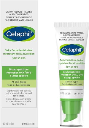 Cetaphil Daily Facial Moisturizer SPF50 1.7 OZ
