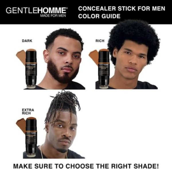 ⁦Concealer Stick with Brush for Men - Eraser Dark Circles - Men’s Multi-Use Concealer - Dual Sided Full Coverage Concealer Pen with Soft Brush - Buildable Coverage Makeup - All Skin Types- (Light)⁩ - الصورة ⁦4⁩