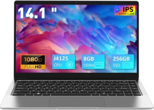 Auusda Laptop 14 Inch, Quad-Core J4125 (up to 2.8GHz) 8GB DDR4 512GB SSD, Cheap Laptop, USB 3.0, Mini HDMI, MicroSD Slot, Memory Expandable up to 3TB, Notebook for Students and Office