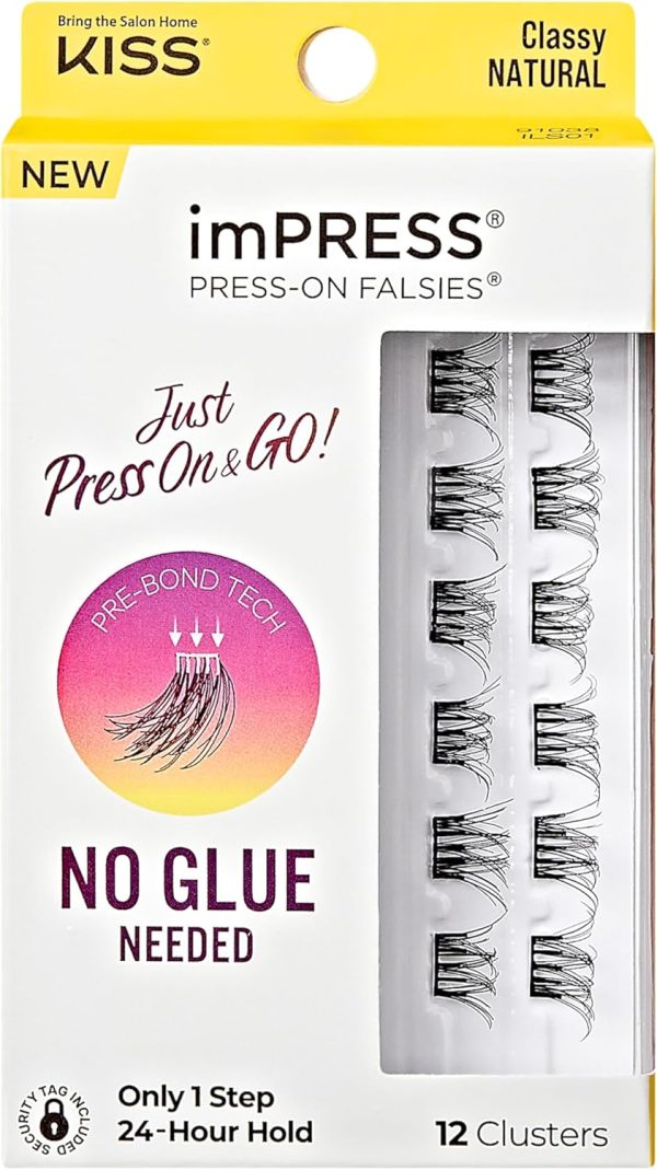 ⁦imPRESS KISS Press-On Falsies No- Glue False Eyelash Clusters precision Applicator, 1 Piece, Non Stick, Ergonomic, Easy to use⁩ - الصورة ⁦12⁩