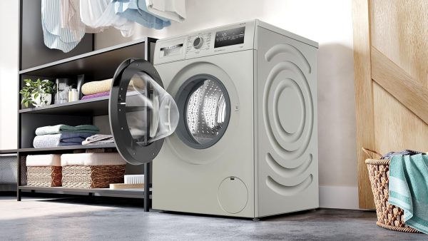 ⁦Bosch Washing Machine WAN28283SA Series 4, Front Load, 8 kg, 1400 RPM, Inox Silver, EcoSilence Drive™, SpeedPerfect Technology, VarioDrum Pot, ActiveWater Plus System, LED Display⁩ - الصورة ⁦6⁩
