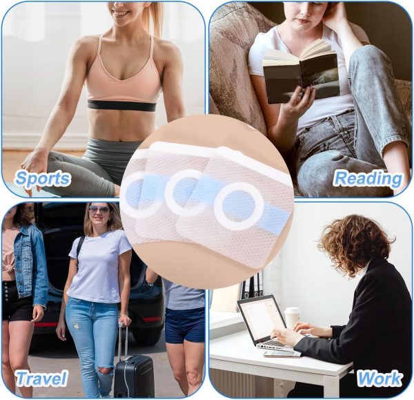 ⁦30PCS Castor Oil Pack Wrap, Self-Adhesive Castor Oil Belly, Button Patch Belly, Button Cleaner, Castor Oil Pads Cover, Absorbent Castor Oil Wraps Castor Oil Belly Wrap for Belly Button⁩ - الصورة ⁦7⁩