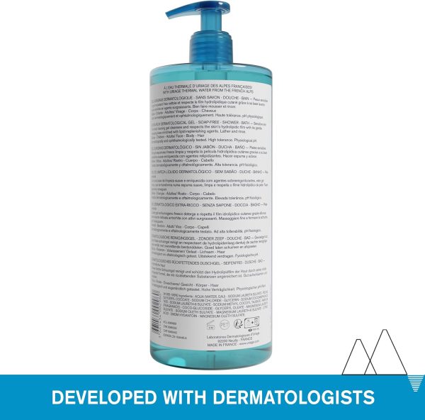 ⁦Uriage Extra-Rich Dermatological Gel 1 Litre⁩ - الصورة ⁦2⁩
