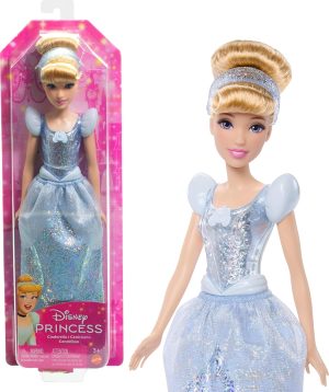 Disney Princess Dolls, Cinderella Posable Fashion Doll With Sparkling Clothing And Accessories, Disney Movie Toys