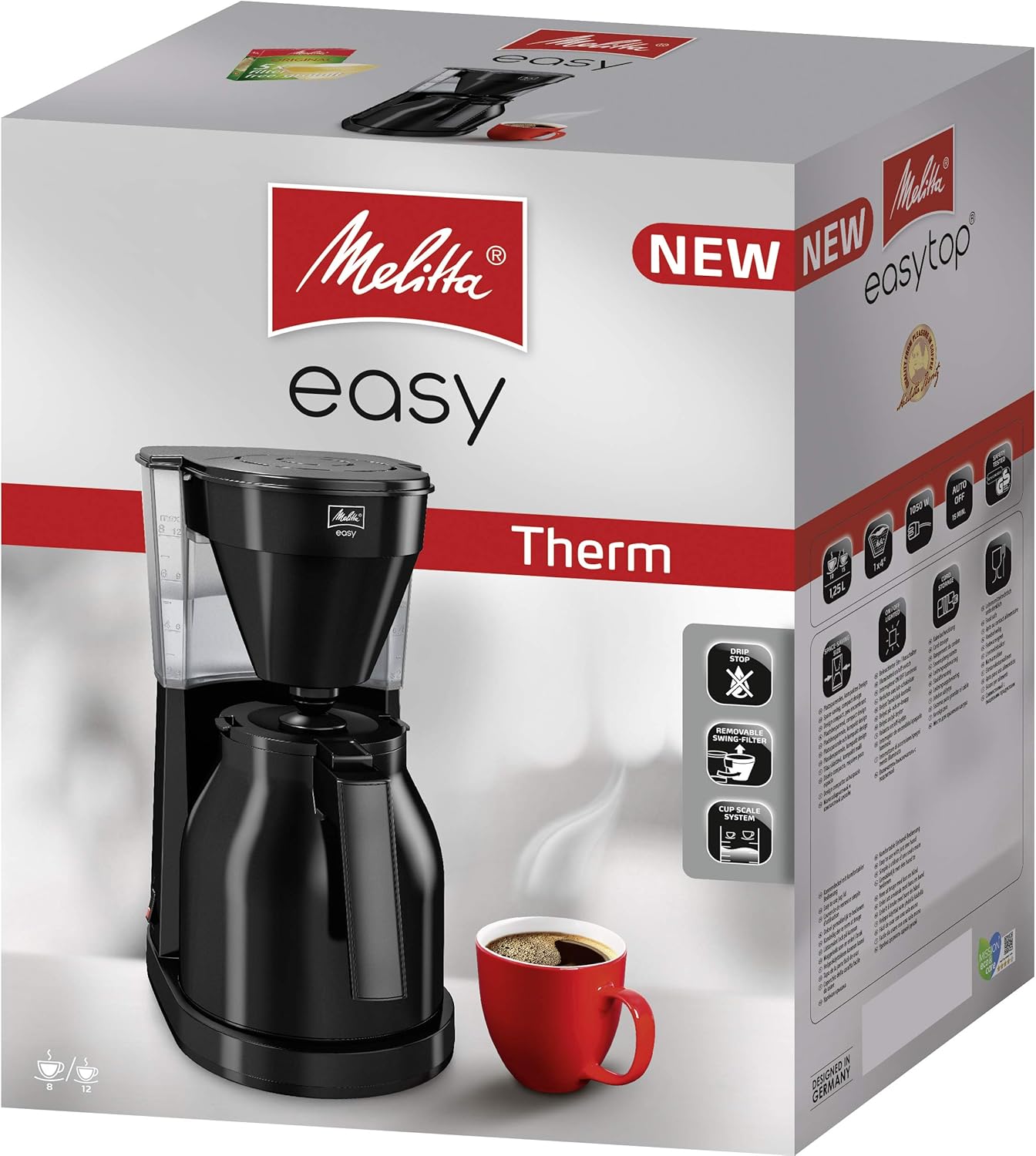 Melitta Filter Coffee Machine with Insulated Jug, Easy Therm II Model, 1023-06, Black, 6762891 4 Melitta Filter Coffee Machine with Insulated Jug, Easy Therm II Model, 1023-06, Black, 6762891 - الصورة 4