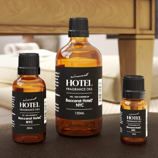 ⁦AirScent Hotel Diffuser Oil Inspired by The Baccarat Hotel Scent - Love Affair Fragrance Oil No. 1023 for Ultrasonic and Waterless Diffusers and Crafting - 10 mL, 0.34 fl oz Glass Bottle with Dropper⁩ - الصورة ⁦7⁩