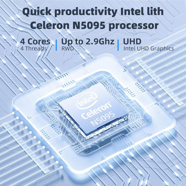 ⁦SGIN 15.6 Inch Laptop Computer, Celeron N5095A Processor, Windows 11 Laptop, DDR4 12GB SSD 512GB, 1920x1080 FHD, 7000mAh, USB 3.2, BT5.0, Type-C, Traditional Laptops for Business Student⁩ - الصورة ⁦6⁩