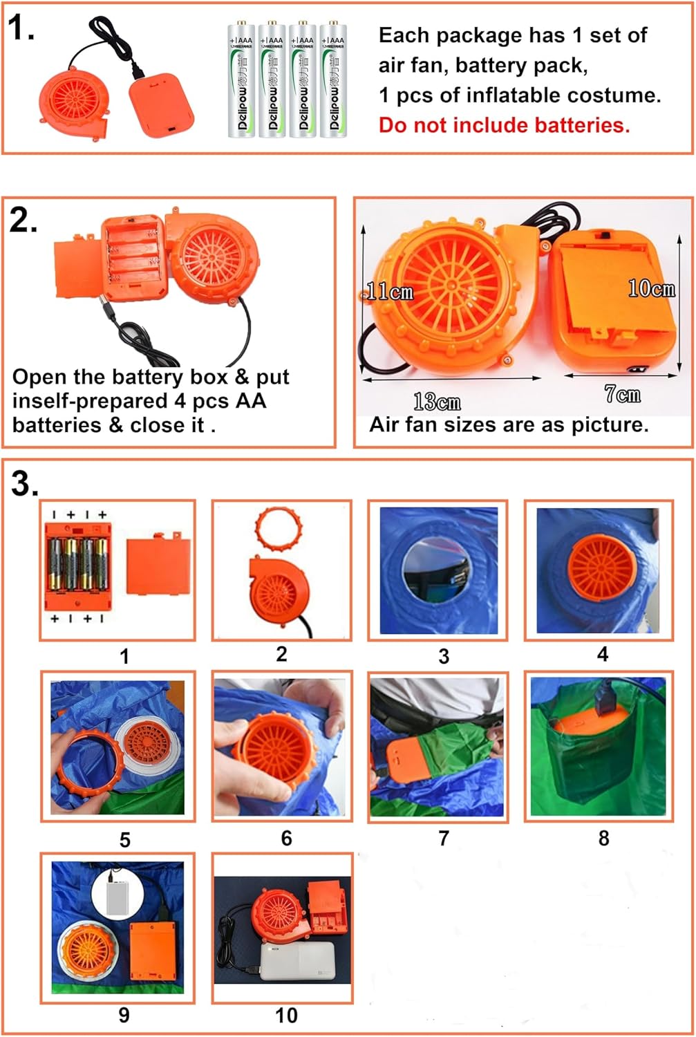 Kids inflatable suits, height 0.6-1.35M, puemium quality polyester, breathable, easy to wear design, Inflatable system without battery, versatile use, inflatable costumes 1 Kids inflatable suits, height 0.6-1.35M, puemium quality polyester, breathable, easy to wear design, Inflatable system without battery, versatile use, inflatable costumes