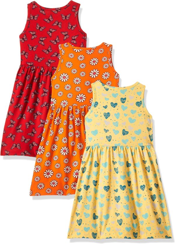 ⁦T2F girls Girls Sleeve Less Casual dress-GLS-DRZ-04 Casual Dress (pack of 3)⁩ - الصورة ⁦2⁩