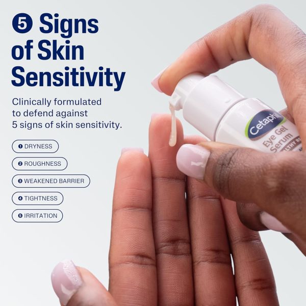 ⁦Cetaphil Healthy Renew Hydrating Eye Gel Serum 0.5 Oz, 24Hr Under Eye Cream for Anti Aging, Reduces the Appearance of Dark Circles and Wrinkles, Retinol Alternative Peptide Serum, For Sensitive Skin⁩ - الصورة ⁦3⁩